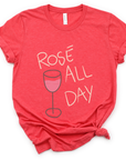 Rose All Day - Bella Canvas Super Zachte Standaard Fit T-shirt