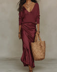 Anaïs – Elegante midi satijnen jurk