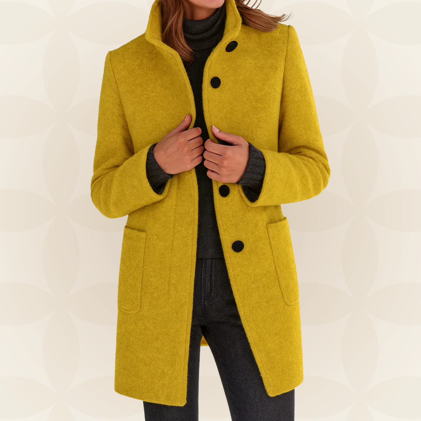 Anna - Comfortabele damesjas met hoge kraag