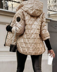 Lou | Jas met capuchon en diamanten patchwork