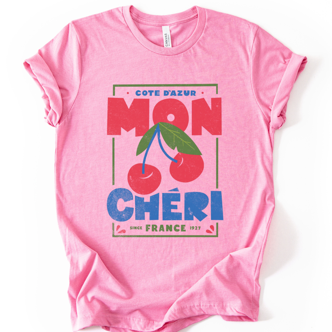 Mon Cheri - Bella Canvas Super Zachte Standaard Pasvorm T-shirt