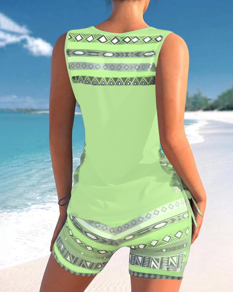 Márcia - Tankini met geometrische print