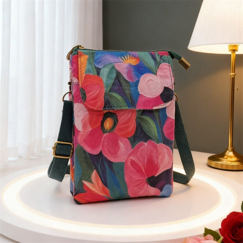 Elvira - Vintage Schoudertas met rits en magnetische sluiting