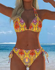 Bikini Kleurrijk Halter Druk