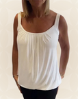 Lies | Geplooide echte relaxte mouwloze top