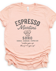 Espresso Martini, Vintage Vervaagde Print - Bella Canvas Super Zachte Standaard Pasvorm T-shirt