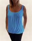 Lies | Geplooide echte relaxte mouwloze top