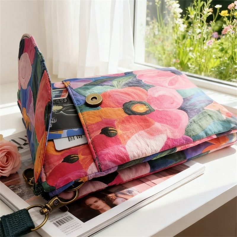 Elvira - Vintage Schoudertas met rits en magnetische sluiting
