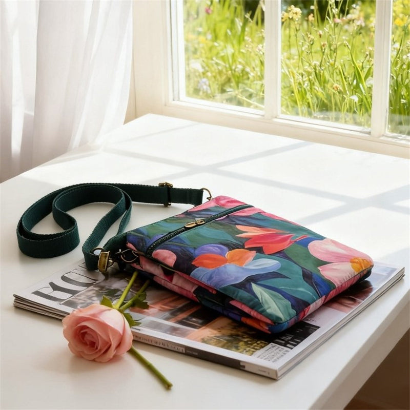 Elvira - Vintage Schoudertas met rits en magnetische sluiting