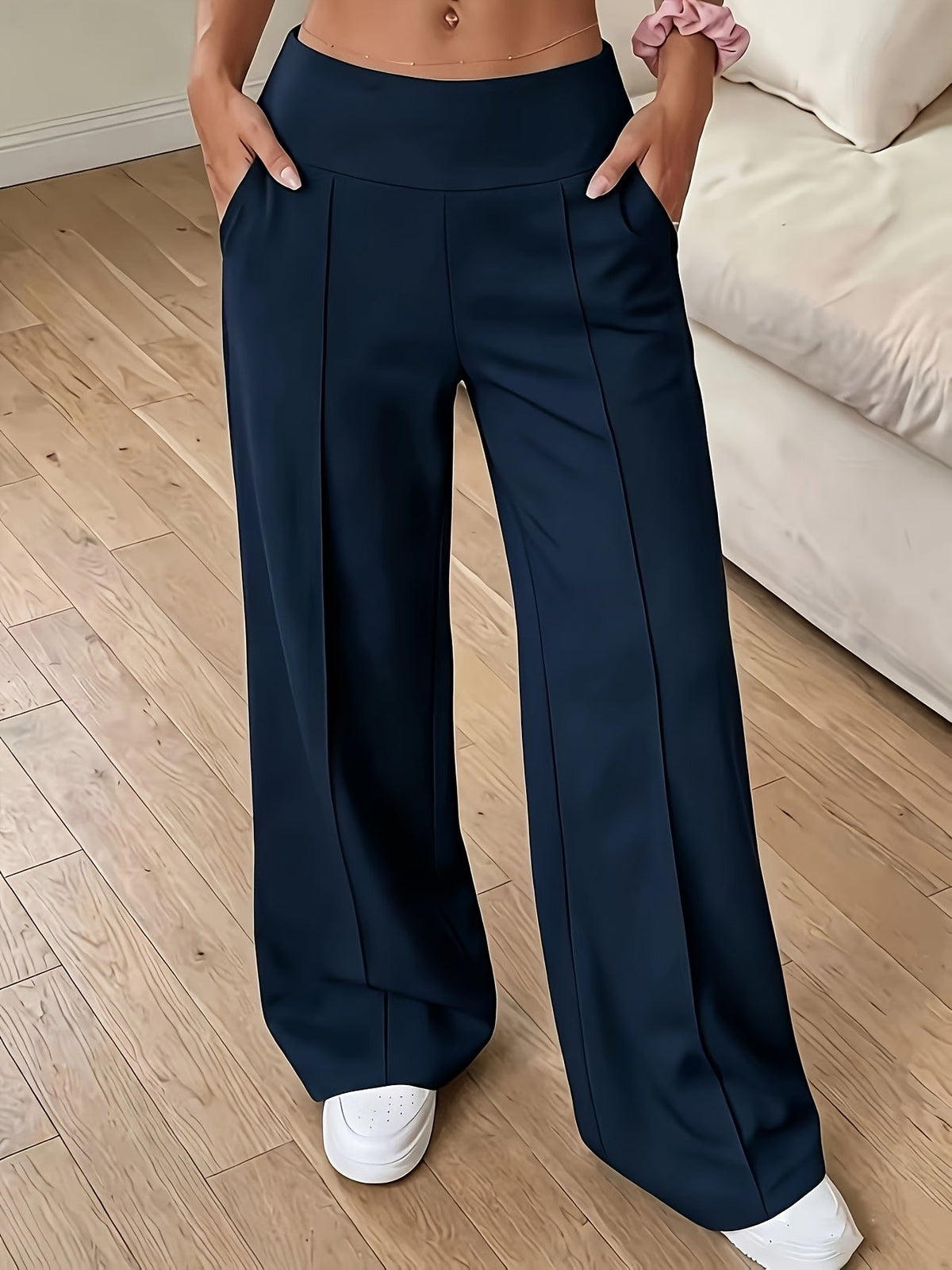 Fee | Comfortabele Wide-Leg Broek met Hoge Taille