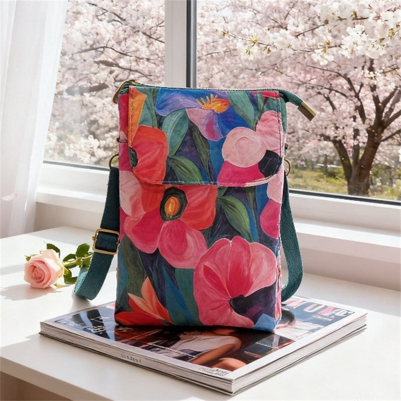 Elvira - Vintage Schoudertas met rits en magnetische sluiting