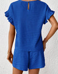 Britt | Casual set met rimpeling en knoopdetails