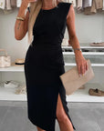 Ronde Hals Split Elegante Jurk