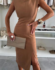 Ronde Hals Split Elegante Jurk