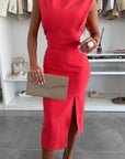 Ronde Hals Split Elegante Jurk