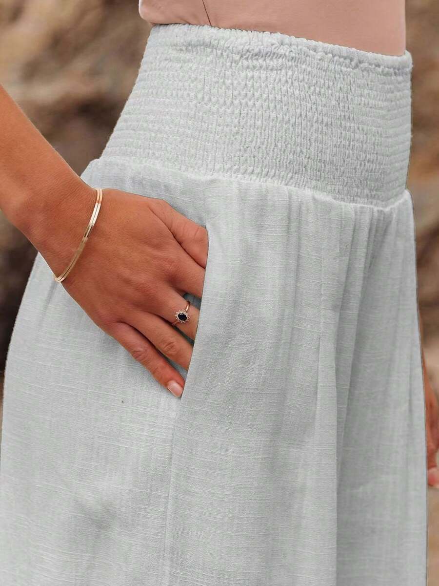 José | Hoge taille lange broek met zakken