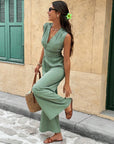 Nadine | Elegante jumpsuit met V-hals
