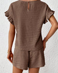 Britt | Casual set met rimpeling en knoopdetails