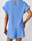 Britt | Casual set met rimpeling en knoopdetails