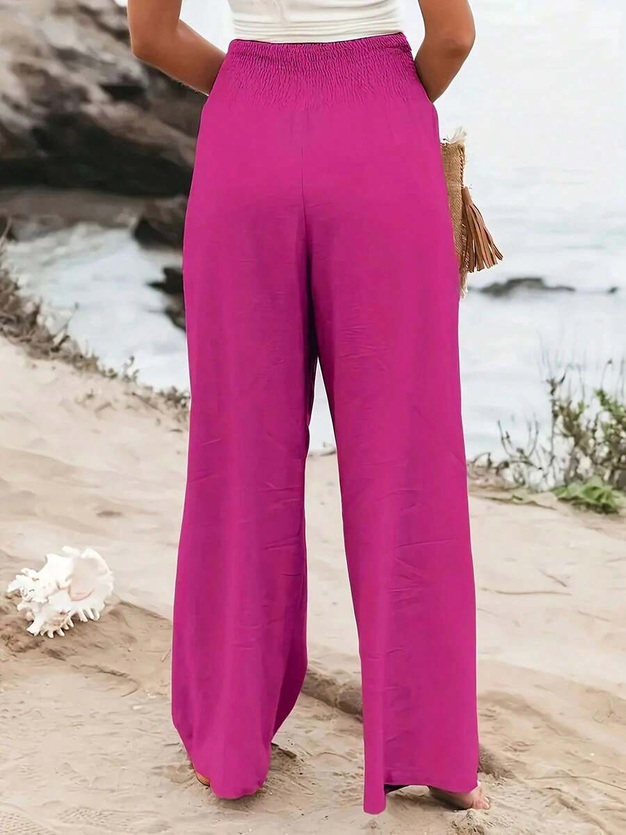 José | Hoge taille lange broek met zakken