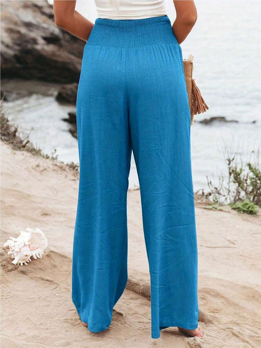 José | Hoge taille lange broek met zakken
