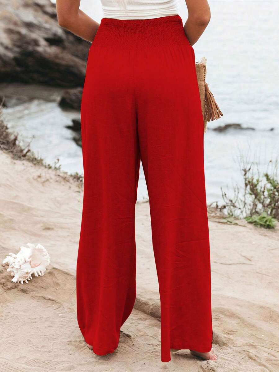 José | Hoge taille lange broek met zakken