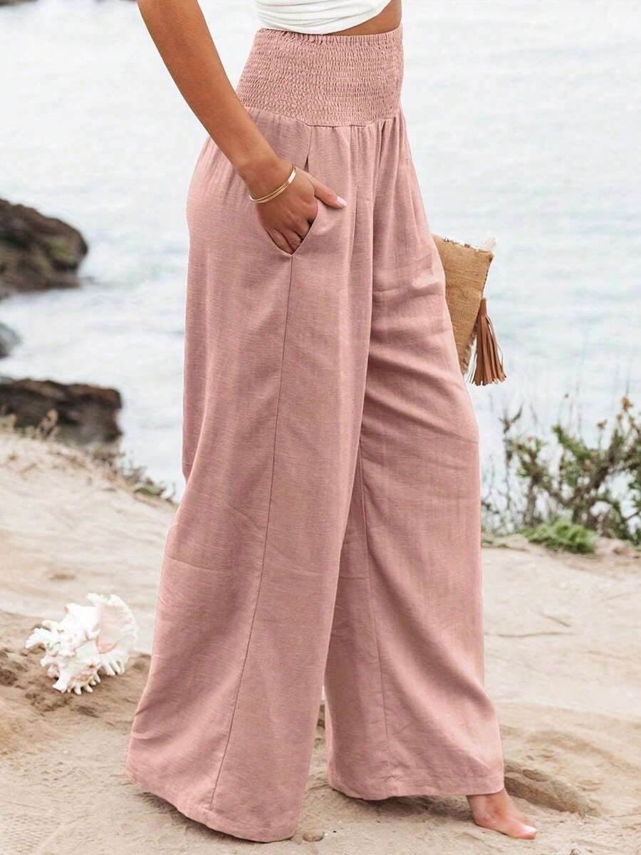 José | Hoge taille lange broek met zakken
