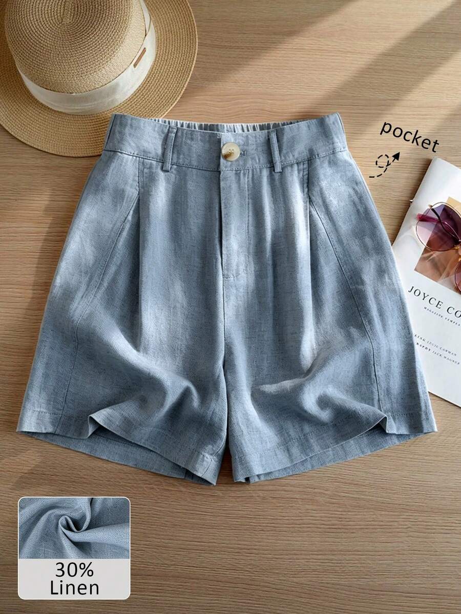 Olga | Linnenmix short met comfortabele pasvorm