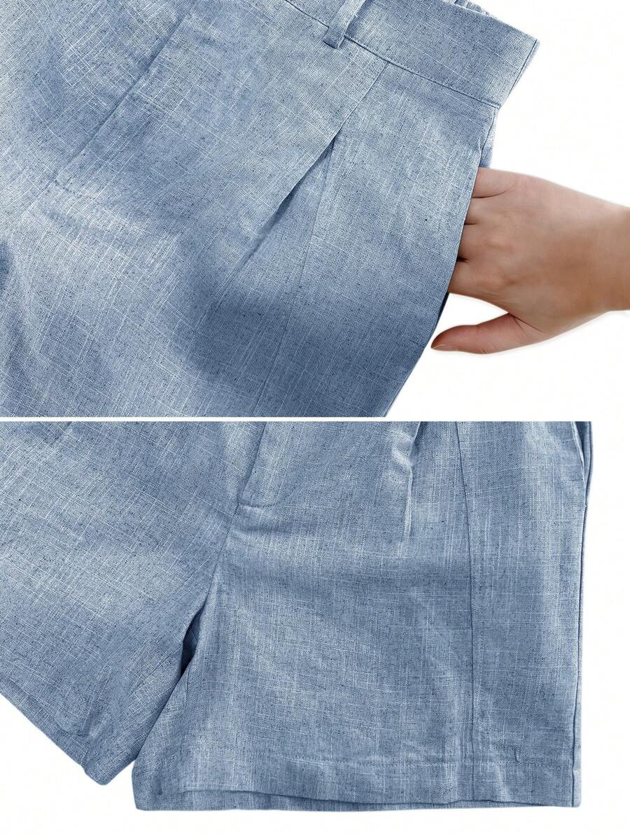 Olga | Linnenmix short met comfortabele pasvorm