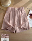 Olga | Linnenmix short met comfortabele pasvorm