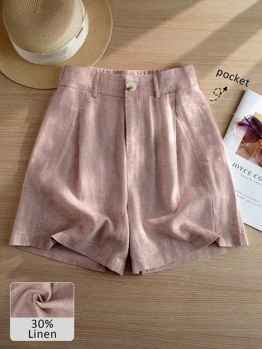 Olga | Linnenmix short met comfortabele pasvorm