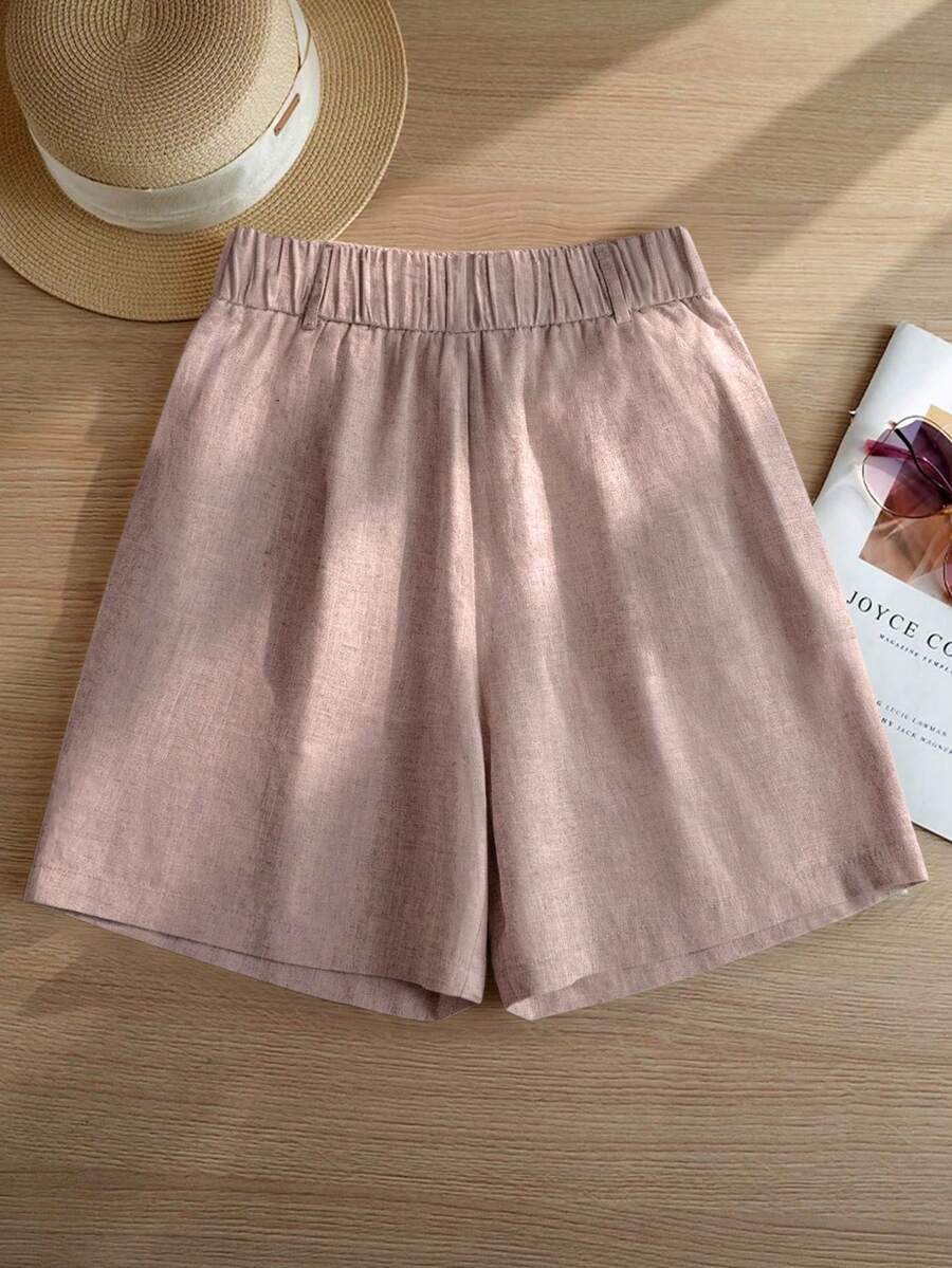 Olga | Linnenmix short met comfortabele pasvorm