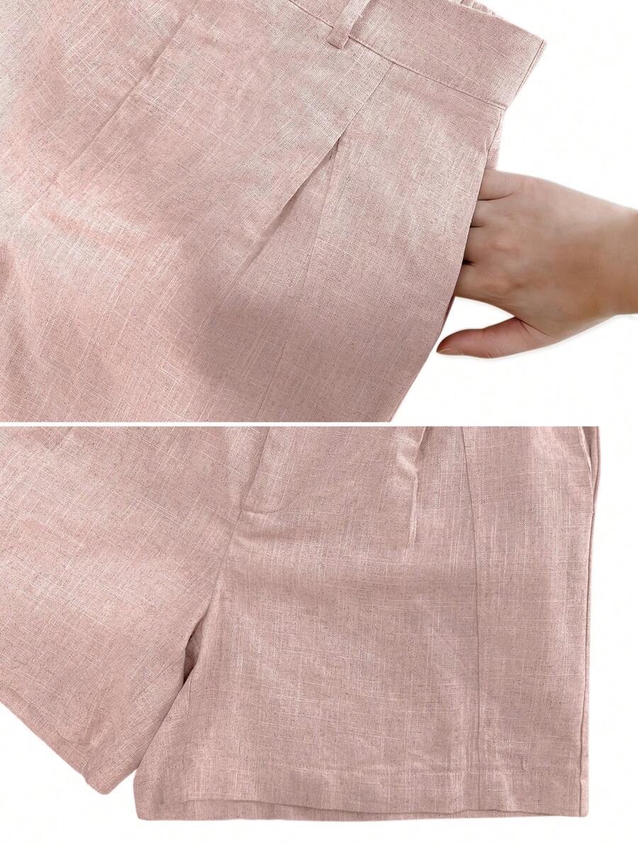 Olga | Linnenmix short met comfortabele pasvorm