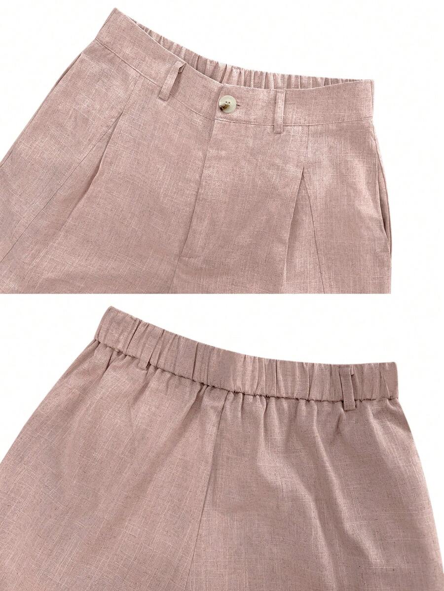 Olga | Linnenmix short met comfortabele pasvorm