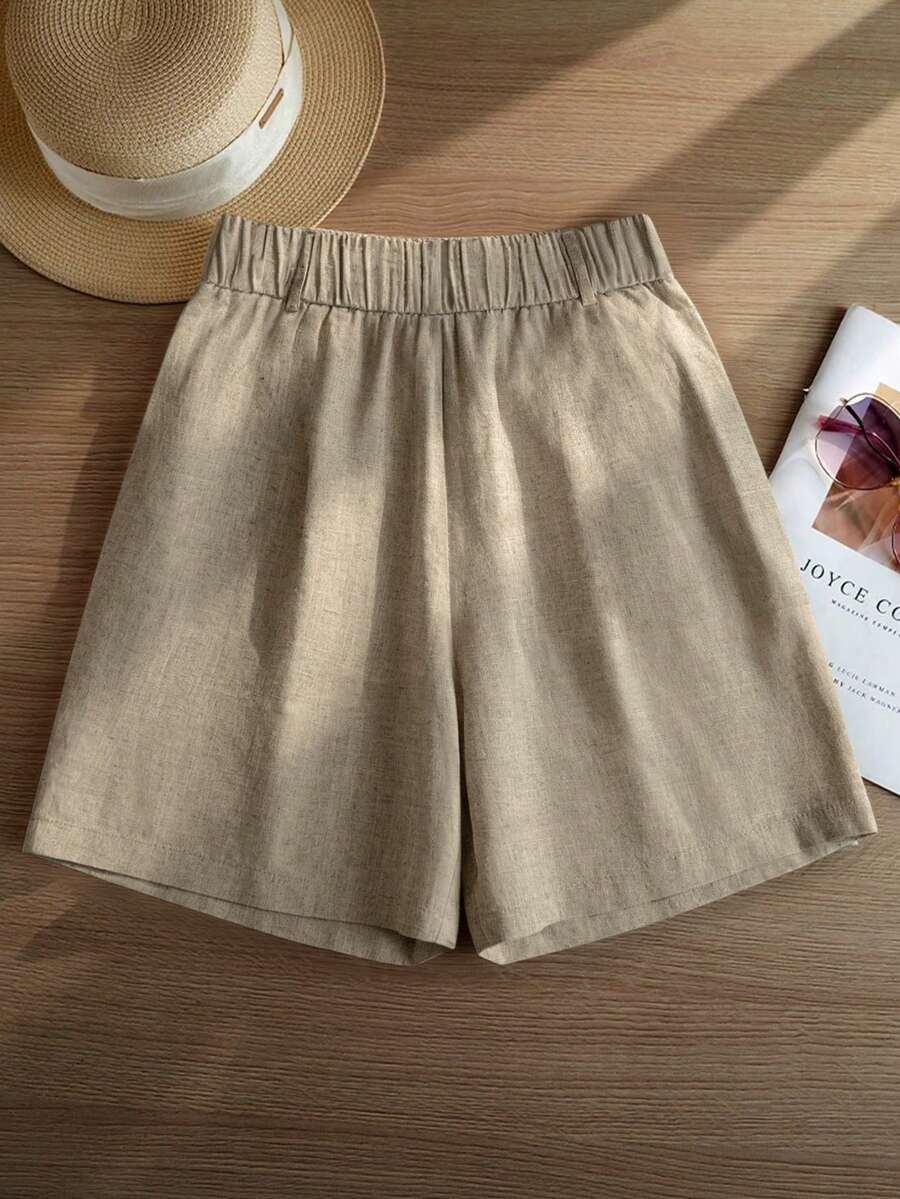 Olga | Linnenmix short met comfortabele pasvorm