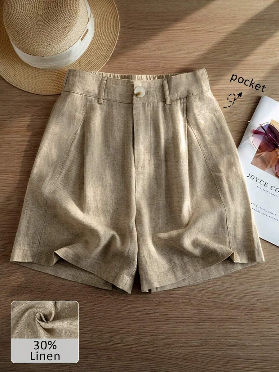 Olga | Linnenmix short met comfortabele pasvorm