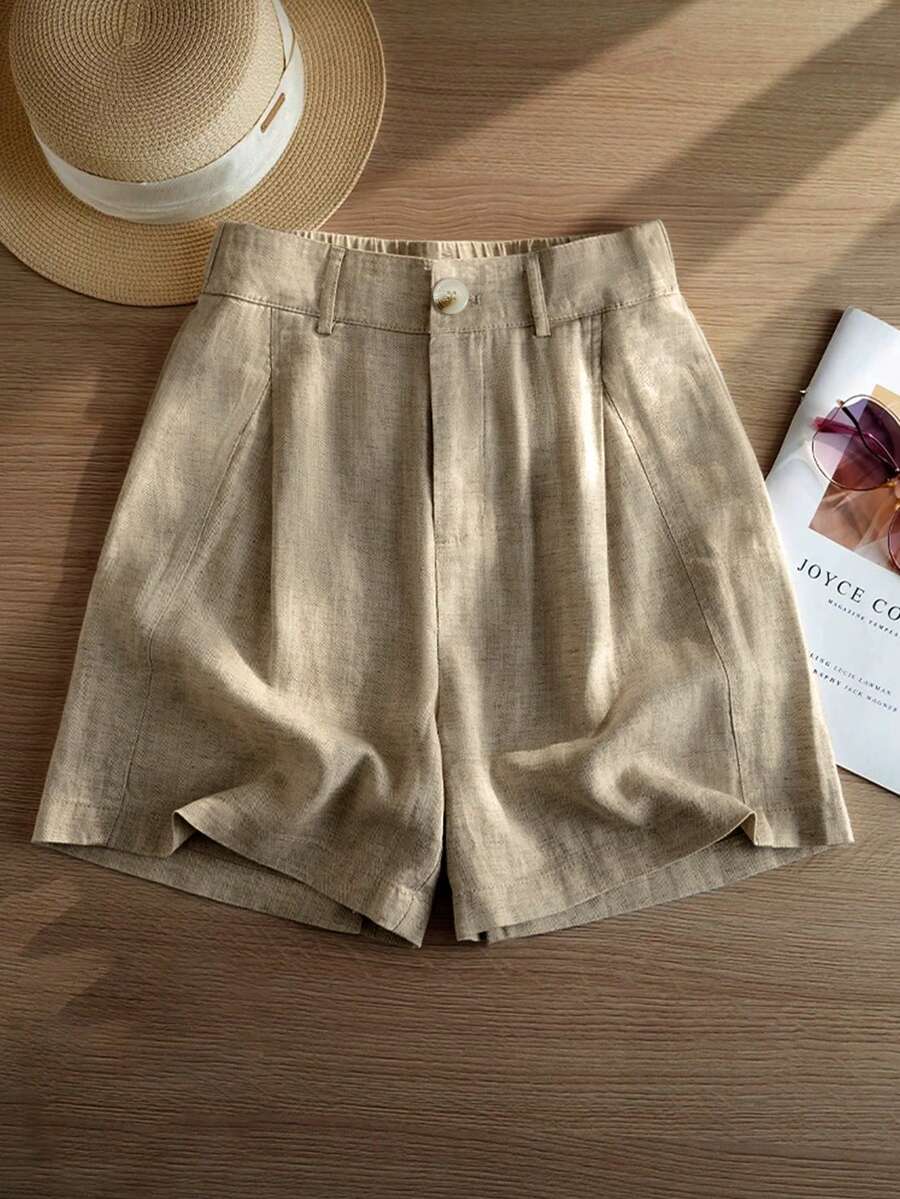 Olga | Linnenmix short met comfortabele pasvorm