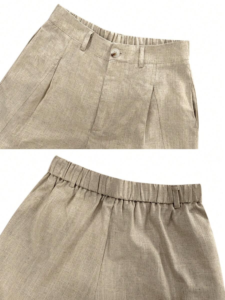 Olga | Linnenmix short met comfortabele pasvorm