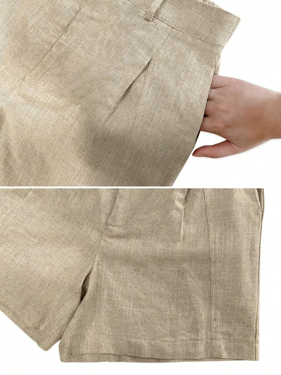 Olga | Linnenmix short met comfortabele pasvorm
