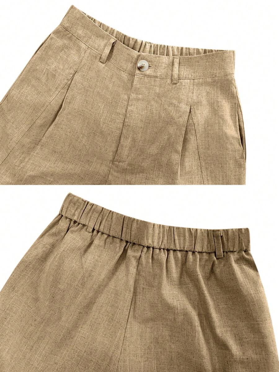 Olga | Linnenmix short met comfortabele pasvorm