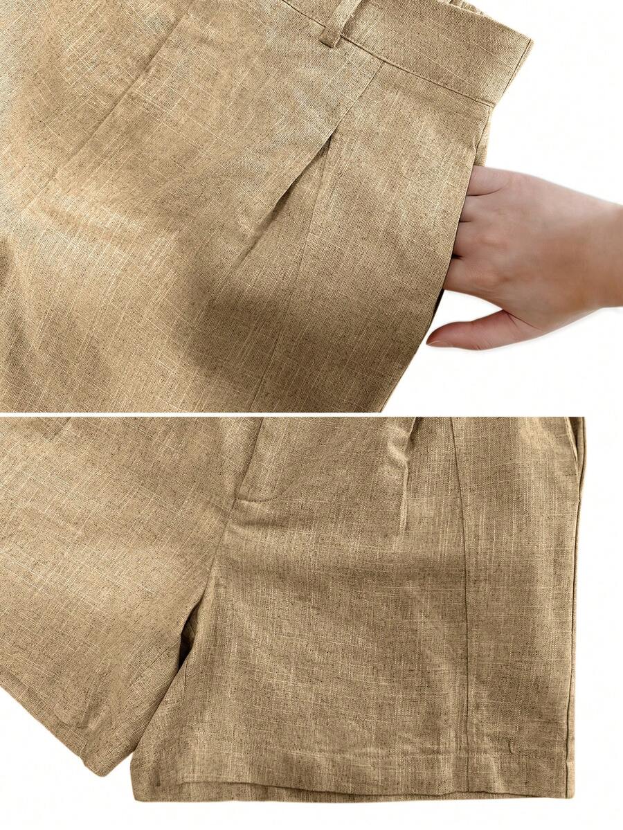 Olga | Linnenmix short met comfortabele pasvorm
