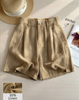 Olga | Linnenmix short met comfortabele pasvorm