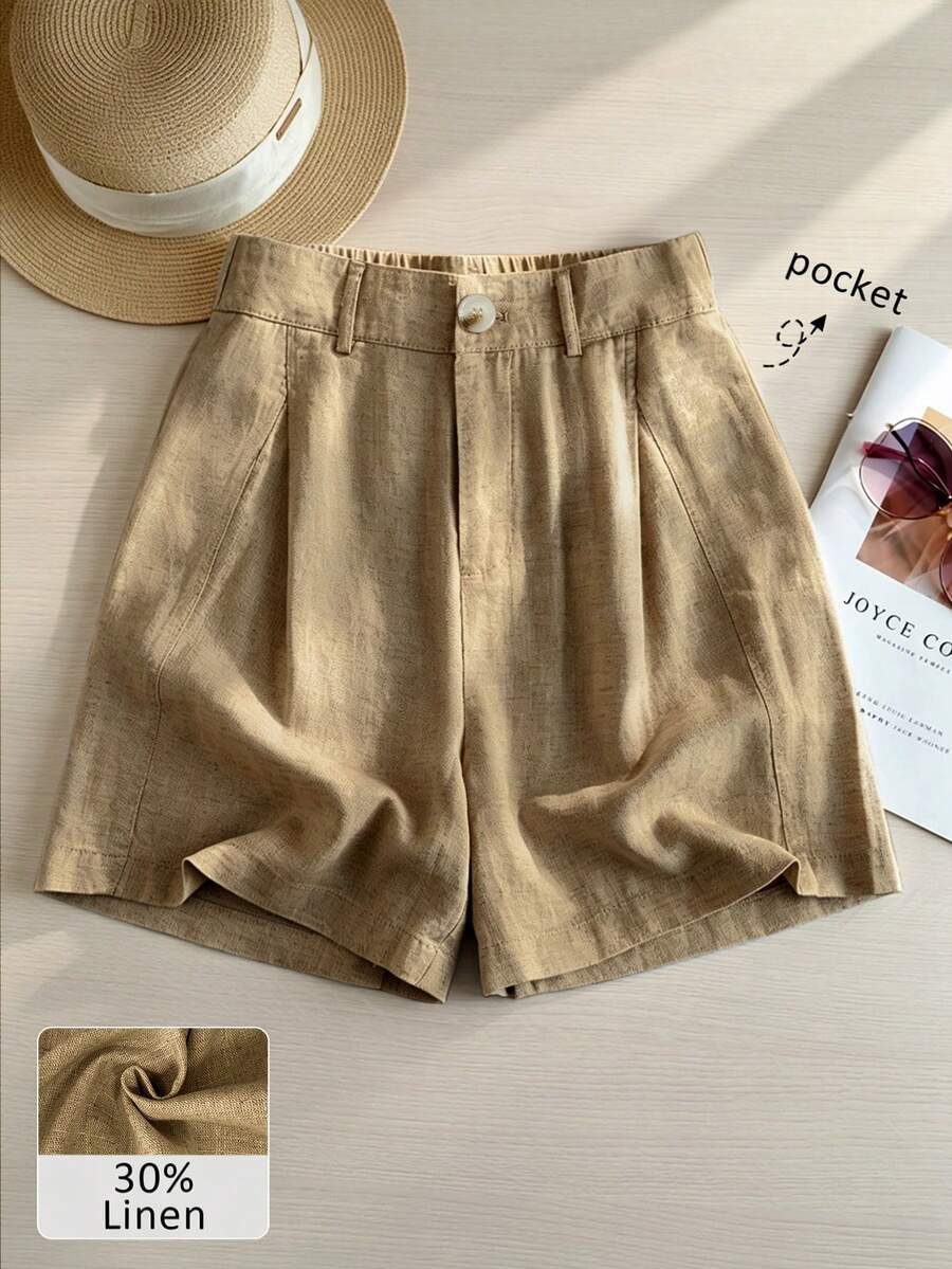 Olga | Linnenmix short met comfortabele pasvorm