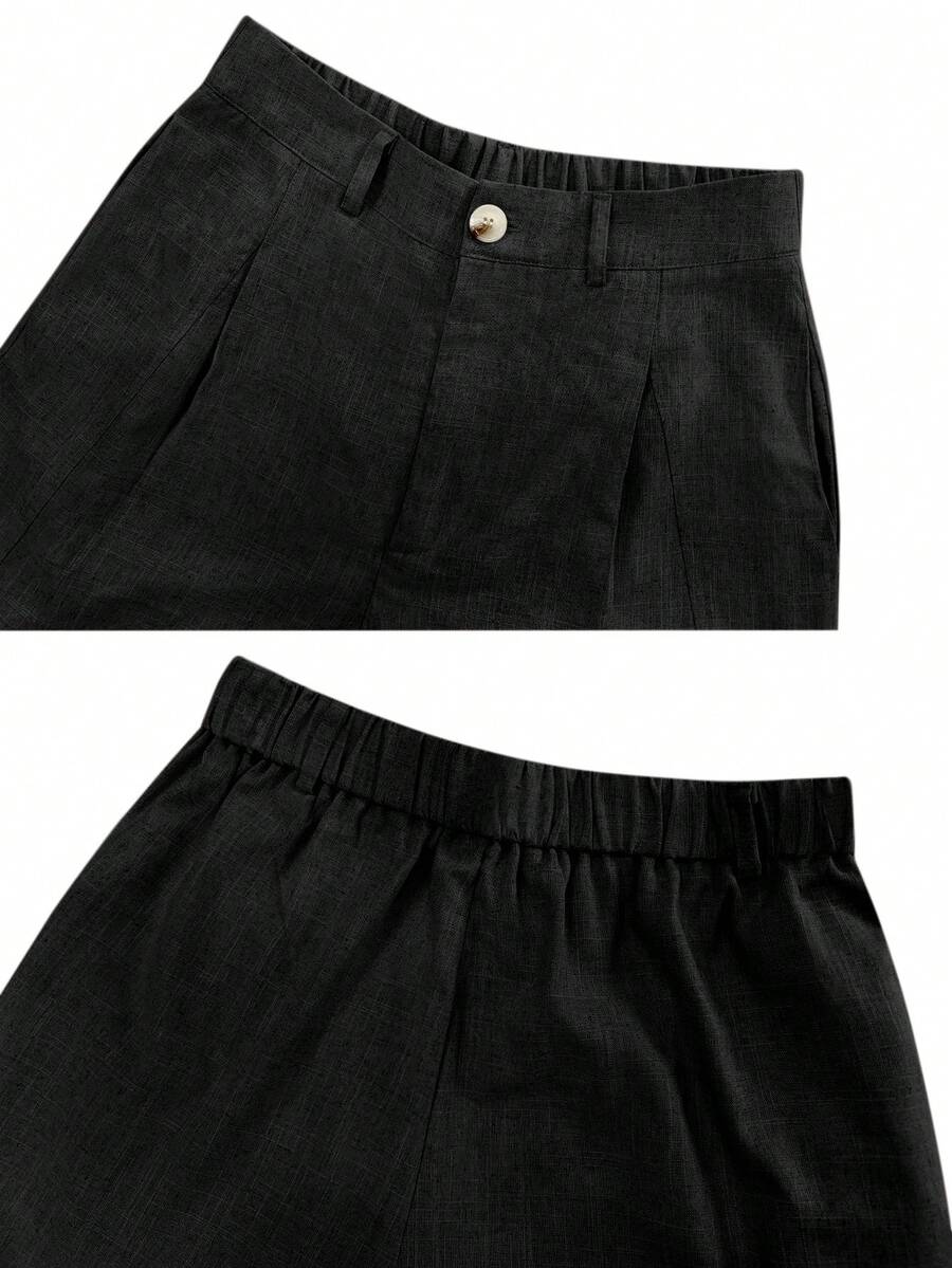 Olga | Linnenmix short met comfortabele pasvorm