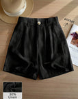 Olga | Linnenmix short met comfortabele pasvorm