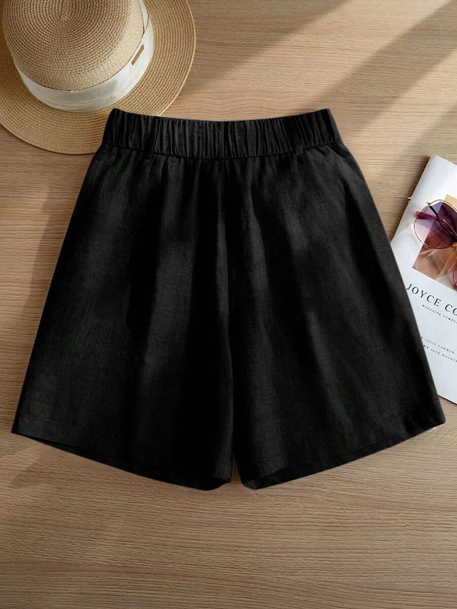 Olga | Linnenmix short met comfortabele pasvorm