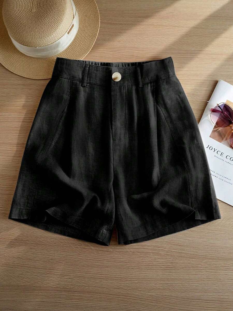 Olga | Linnenmix short met comfortabele pasvorm