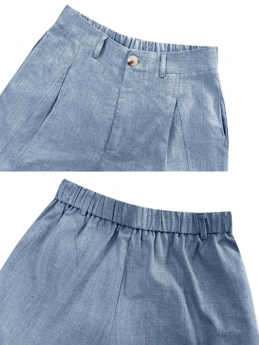 Olga | Linnenmix short met comfortabele pasvorm
