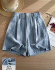 Olga | Linnenmix short met comfortabele pasvorm