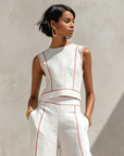 Ivonne | Elegante Set met Contraststiksels